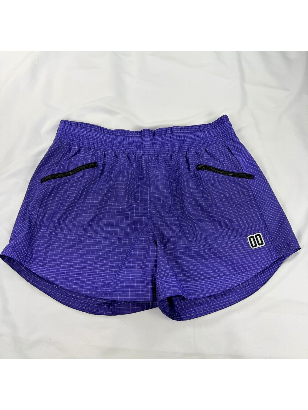 Adidas Womens L Primeblue Golf Shorts Purple GL6660 Zip Pockets Colorblock